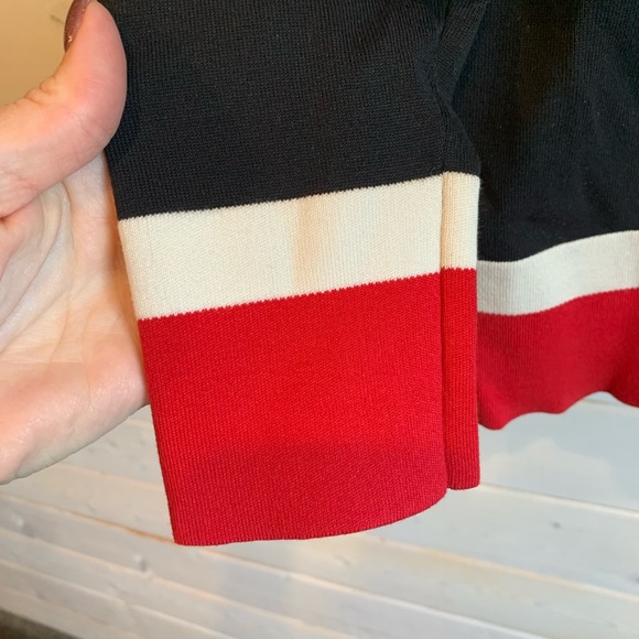 Pendleton | Vintage Red, White & Black Silk Blend Sweater - Picture 2 of 4